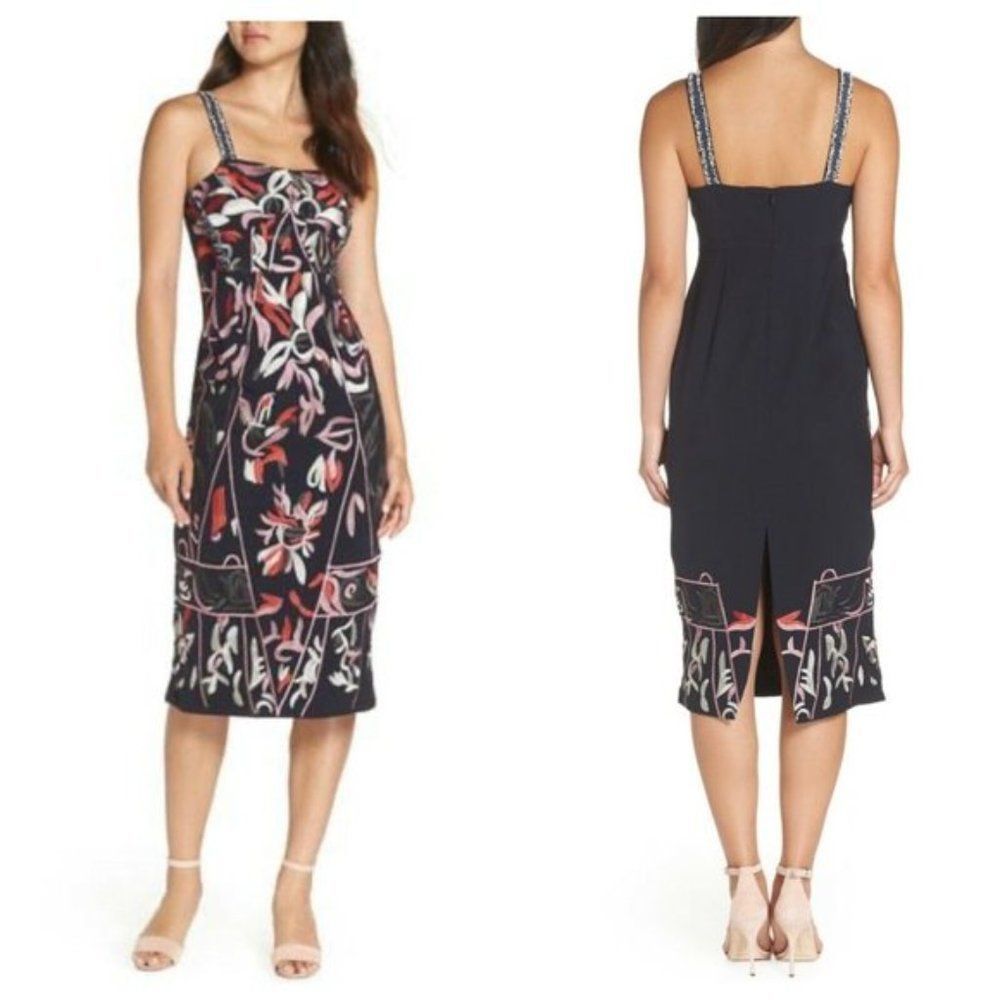 FOXIEDOX Takeo Column Dress In Takeo Multi 14